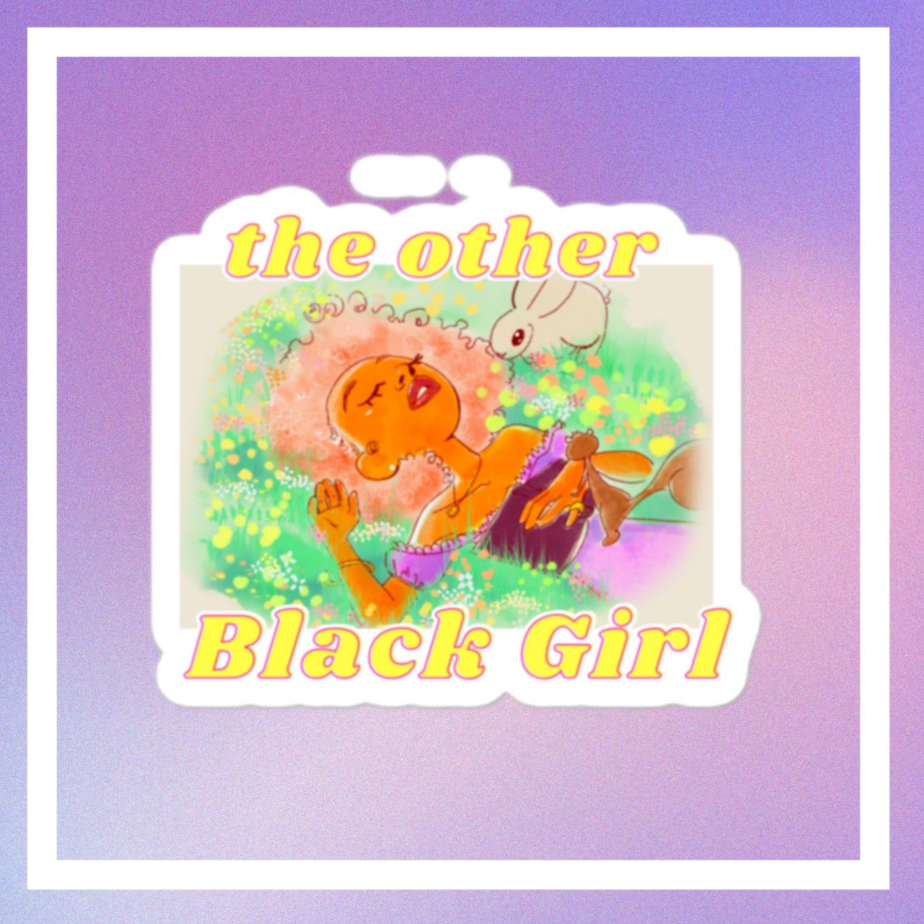 The Other Black Girl in the grass sticker